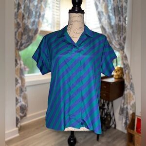 Vintage 80s striped blouse